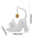 thumbnail image 3 of Lifelike Cat Sculpture Garden Statue – Premium Resin Home Decor Ornament – Feline Figurine for Indoor Shelf & Outdoor Patio,White, 3 of 6