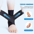 thumbnail image 2 of Hongkaii Ankle Brace, Adjustable Breathable Compression Ankle Support，for Men and Women with Sprained Ankles, Ankle Wrap Stabilizing Ligaments, Plantar Fasciitis Relief YD72-2051, 2 of 7