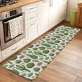 thumbnail image 2 of Cactus Summer 2'x6' Runner Rugs for Hallway Kitchen Bedside Non Slip, Watercolor Tropical Botanical Linen Texture Entryway Rug Runners with Rubber Backing, Long Carpet Runner for Laundry Room, 2 of 8