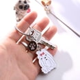 thumbnail image 6 of 3 PCS Dog Brooch Keychain Set, 2 Puppy Keyring Keyfob Metal Pet ID Tags and 1 Dog Brooch for Clothing Bag Adornment Accessory Maltese, 6 of 7