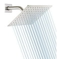 thumbnail image 1 of GGStudy Square 8 Inch Square Stainless Steel Shower Head - Rain Style Shower Head Brushed Nickel, 1 of 4