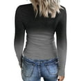 thumbnail image 5 of BDPORKAS Womens Long Sleeve Stretch Crewneck Ribbed T-Shirt Fitted Casual Basic Tops, 5 of 6