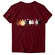 thumbnail image 3 of Gibobby Camisetas Mujer Manga Corta Mujeres Casual Impresión Manga Corta Cuello Redondo Camiseta Suelta Blusa Tops(Vino,M), 3 of 4