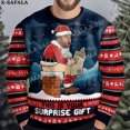 thumbnail image 4 of Suéteres de punto navideños feos con personajes/mascotas personalizados y fotos personalizadas, jerséis de regalo de Navidad, tops para parejas, fiestas, unisex, informales, 8, 4 of 4