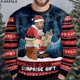 thumbnail image 5 of Suéteres de punto navideños feos con personajes/mascotas personalizados y fotos personalizadas, jerséis de regalo de Navidad, tops para parejas, fiestas, unisex, informales, 8, 5 of 5