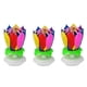 thumbnail image 1 of 3 Pack Musical Birthday Candle Multicolor Candle Lotus Rotation Birthday Candle, 1 of 5