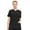 BLACK, variant on HEAL+WEAR Women's V-Neck Stretch Medical Scrub Top 4-Way Stretch - Soft Breathable & Professional Fit