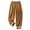 Khaki1, variant on Lmnyox Casual Cotton Linen Pants for Women Wide Leg Elastic Waist Lounge Pants with Pocket Summer Flowy Trousers