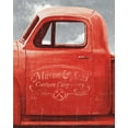 thumbnail image 2 of Wiens, James 15x18 White Modern Wood Framed Museum Art Print Titled - Lets Go for a Ride II Red Truck, 2 of 4