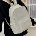 thumbnail image 4 of Fgnfyis Girls School Backpack Minimalist Style Large Capacity Casual Lightweight Fresh Junior Senior High Students Kids Backpack White, 4 of 5