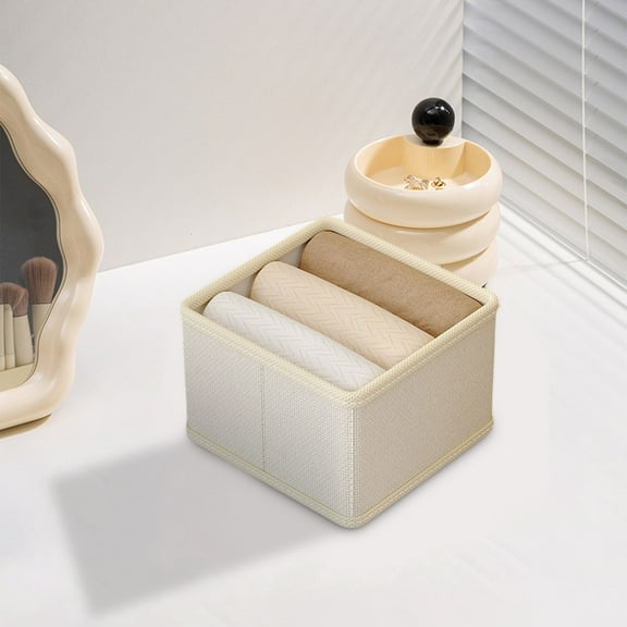 Foldable Fabric Drawer Storage Box for Clothes & Underwear Breathable Wardrobe Organizer Space-Saving Closet Organizer for Socks & Small Items 1-Pack