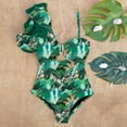 thumbnail image 5 of 2024 New Arrival Ruffle Swimwear Single Shoulder One Piece Swimsuit Women Floral Printed Tropical Summer Beach Bathing Suit, 5 of 6