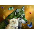thumbnail image 1 of Pintura de diamante (DE5234) perro y gato 5D obra de arte cuadrado DIY dibujo Kit 30x40cm FLhrweasw Nuevo, 1 of 1