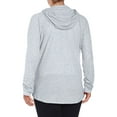 thumbnail image 2 of Calvin Klein Womens Textured Hoodie Sweatshirt, Black, Plus Size, 3X, 2 of 2