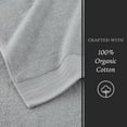 thumbnail image 4 of Hotel Style 100% Organic Cotton Luxury 6-Piece Towel Set, Platinum Silver, 4 of 11