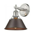 thumbnail image 2 of Yep by Golden Lighting Orwell 1-light Vanity in Pewter and Rubbed Bronze shade, 2 of 2
