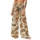 thumbnail image 2 of Pantalones de playa de gasa ligeros para mujer con protección solar, pantalones anchos de estilo bohemio estampados, blusa para mujer, 2 of 7