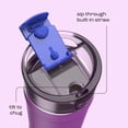 thumbnail image 4 of Bubba Water Bottle, 32 Oz, Stainless Steel, Vacuum Insulated Leakproof, DualSip 2-Way Lid, Moodbooster, 4 of 10