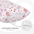 thumbnail image 3 of Rateoe Retro Floral Pattern Pillow Covers with Invisible Zipper(Pillows are not Included) Standard Pillowcases-14"x20", 3 of 6