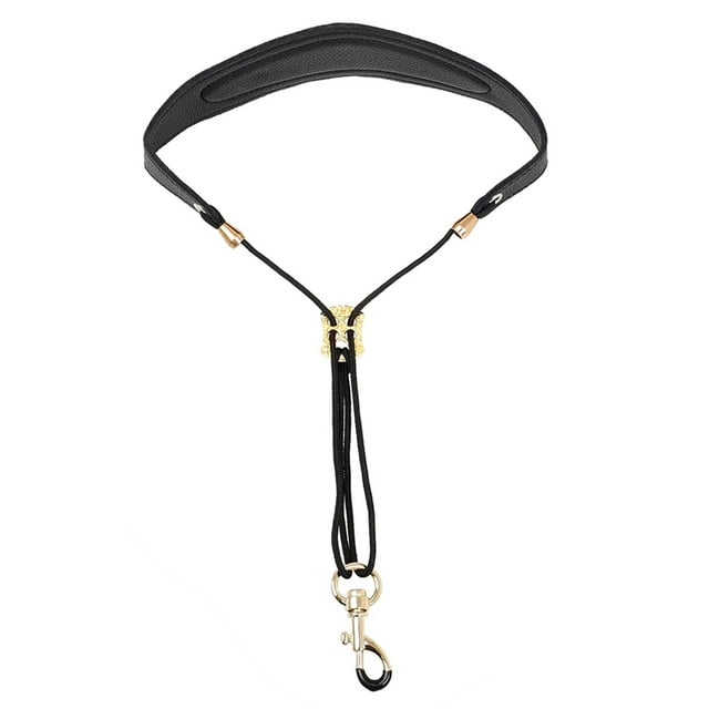 Saxophone Strap Sax Harness Neck Belt Leather Padded Alto Neckband Shoulder Metal Buckle