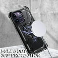 thumbnail image 2 of for Apple iPhone 14 Pro Max Case Compatible for Magsafe, Ultimate Protection Armor with Ring Holder Fit for Magsafe Wireless Charger Phone Case for iPhone 14 Pro Max HJJ Purple, 2 of 10
