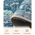 thumbnail image 5 of Area Rugs Washable Non-Slip, Floral Vintage Distress Print Pattern Medallion Carpet for Living Room Bedroom Dining Room, Teal Green Lake Blue Turquoise, 5 of 8