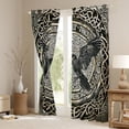 thumbnail image 3 of Manfei Raven Blackout Curtains Set of 2 (38x54 Each),Retro Fantasy Theme Curtains and Drapes,Black Gold Living Room Curtains For Boys Kids,Ultra Soft Home Decor, 3 of 6