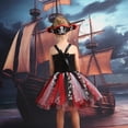 thumbnail image 4 of 2023 Nuevo disfraz de pirata para niña, disfraz de Halloween, disfraces de cosplay para fiesta infantil, vestido de tutú de malla para niña pirata, 4 of 5