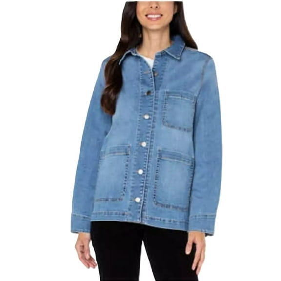 Well Worn Ladie's Denim Chore Jacket | Light Denim, XL