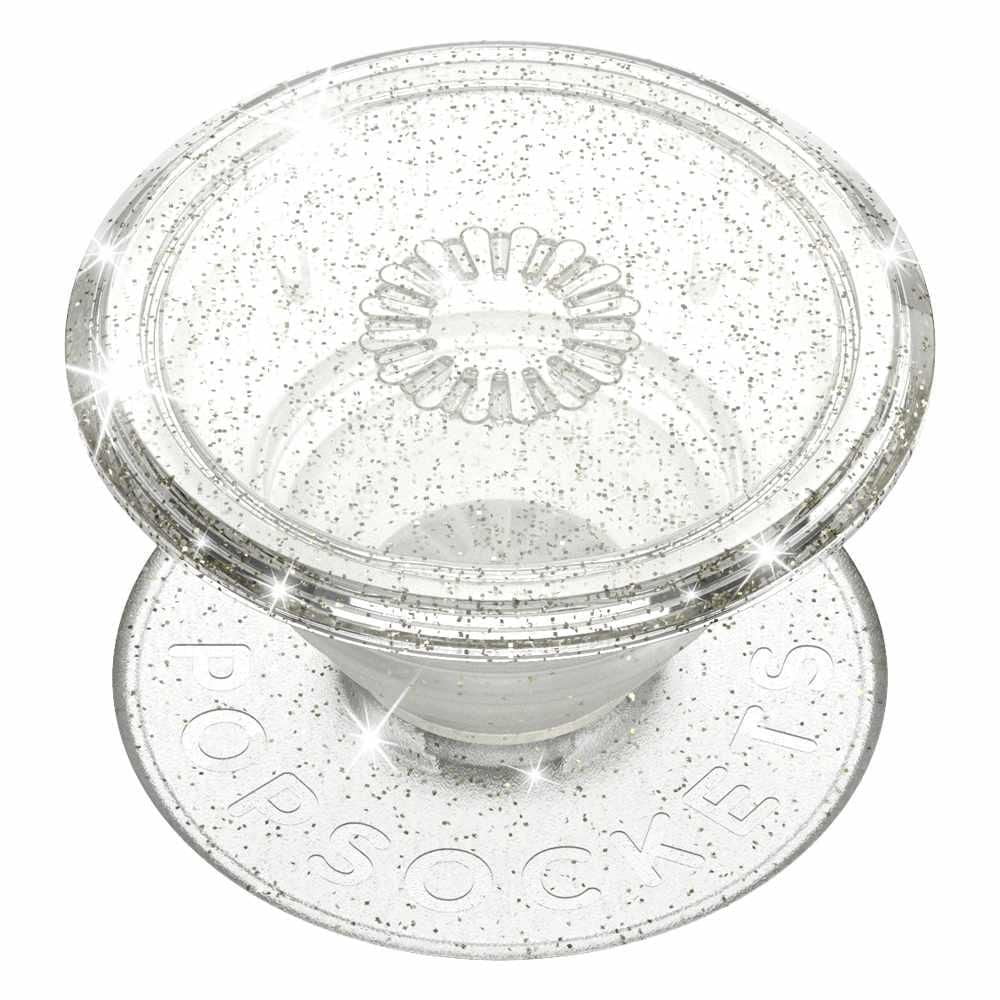 Popsockets PopGrip Clear Glitter Silver Phone Grip & Stand