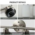 thumbnail image 6 of Holaki 52" Modern 8-Light Vanity Wall Sconce, Brushed Nickel Finish with Frosted Glass Shades for Bathroom or Hallway Lighting (E26, No Bulbs Included), 6 of 9
