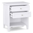 thumbnail image 3 of Simpli Home Warm Shaker Wood 24" Transitional Bedside Nightstand Table in White, 3 of 8