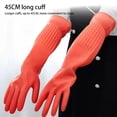 thumbnail image 3 of Cateissary 1 par de guantes de limpieza, manopla de lavado, accesorios para el hogar, antideslizante, Universal, de manga larga, lavable, resistente al Cocina y Comedor Naranja/S Cateissary HA083843-01, 3 of 6