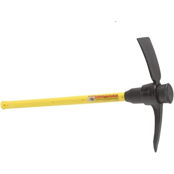 Heavy Duty Garden Yard Mattock Pick with Fiberglass Handle for Cutting Digging Chipping & Breaking up Tough Material