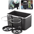 thumbnail image 1 of Caja de almacenamiento para reposabrazos de coche con 2 portavasos - 2024 Nuevo organizador entre asientos de coche con portavasos, reposabrazos universal para coche (negro), 1 of 5