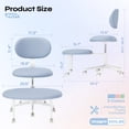 thumbnail image 3 of Pinmoco Cross Leg Office Chair, Wide Swivel Adhd Chair with Back Support, Height Adjustable for Criss Cross Sitting, Light Blue, 3 of 12