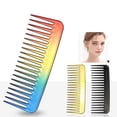 thumbnail image 3 of Peine para peinar el cabello, de dientes anchos, antiestático, resistente al calor, para salón y hogar, multicolor., 3 of 4