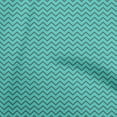 thumbnail image 1 of oneOone Georgette Viscose Turquoise Blue Fabric Chevron Sewing Fabric By The Yard Printed Diy Clothing Sewing Supplies 42 Inch Wide, 1 of 4