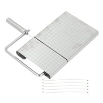 Stainless Steel Cheese Cutter Board with 5 Wires, Multi-Purpose Kitchen Slicing Tool