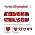 thumbnail image 3 of BECLOTH 1 Boîte Longue Boîte Taille Mixte Cœur Rouge Vif Sequins Animal de Compagnie Bijoux Rouges pour la Saint-Valentin, 3 of 9
