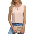 thumbnail image 3 of UVN Summer Tank Tops for Women Crewneck Sleeveless Dressy Work Blouses Casual Flowy Shirts, 3 of 9
