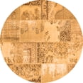 thumbnail image 1 of Ahgly Company Indoor Round Patchwork Orange Transitional Area Rugs, 7' Round, 1 of 1
