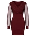 thumbnail image 3 of RMGVDSD Girls Party Dress Kids Glitter Dress Puff Long Sleeve Mesh Dresses Slim Fit V Neck Sequin Dress Girl's Elegant Mini Sundress 11-12 Years, 3 of 7