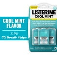 thumbnail image 3 of (3 pack) Listerine Cool Mint PocketPaks Oral Care Breath Strips, Breath Spray Strips, 24 Count, 3 Pack, 3 of 9