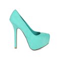 thumbnail image 2 of Breckelle Marisa-21S New Women Suede Almond Toe Hidden Platform Stiletto Pump, 2 of 6