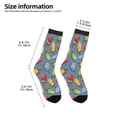 thumbnail image 2 of Fuzoiu Fruit Ice Cream Print Kids Socks For Boys Girls,Grip Crew Socks with Non Slip,Lightweight Stretch Crew Socks,Toddlers Crew Boot Socks, 2 of 5