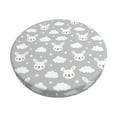 thumbnail image 2 of Lsque Rabbit And Cloud Round Bar chair cushion covers Velvet Fabric Premium Comfort Protects from Scratches and Stains for 14-17 Inch Chair- 12 inch, 2 of 7