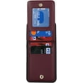 thumbnail image 5 of Samsung Galaxy A54 5G Case with Card Holder for Women, Samsung Galaxy A54 5G Phone Case Wallet with Credit Card with Ring Kickstand Zipper Slim Stand Case - Red Wine, 5 of 13