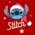 thumbnail image 2 of Juniors Lilo & Stitch Christmas Hat Portrait Stars Stitch T Shirt, 2 of 5