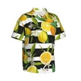 thumbnail image 2 of Uemuo Orange and Lemon Printed Regular Fit Short Sleeve Casual Hawaiian Shirt for Men,Aloha shirt,Tropical shirt,Floral print shirt,Vacation Beach shirt-XX-Large, 2 of 9